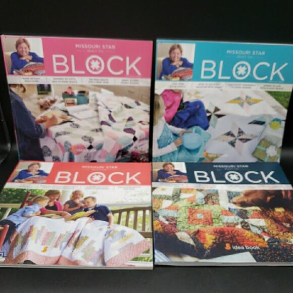 Missouri Star Quilt Co Block Magazine Volume 3 Issues 1–3 & 6 Quilting Lot of 4 - Picture 1 of 4